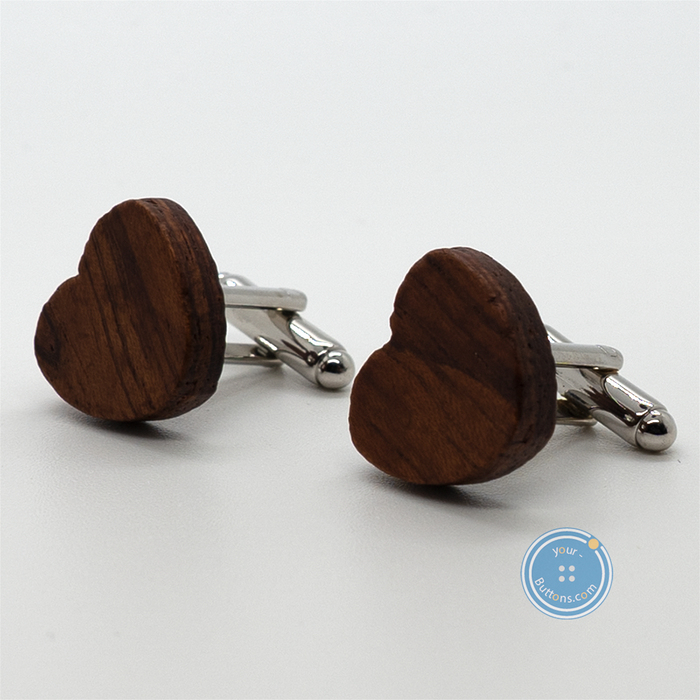 (2 pieces set) 18mm Wooden Cufflink
