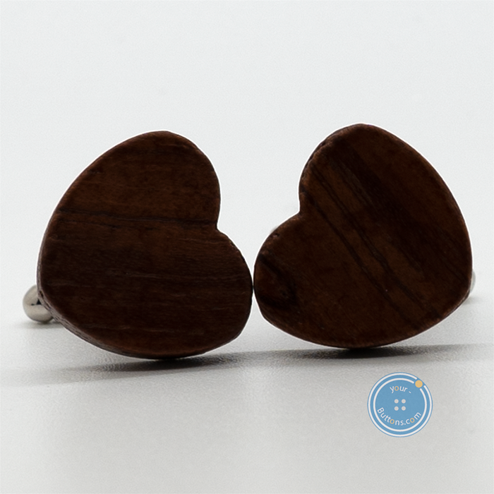(2 pieces set) 18mm Wooden Cufflink