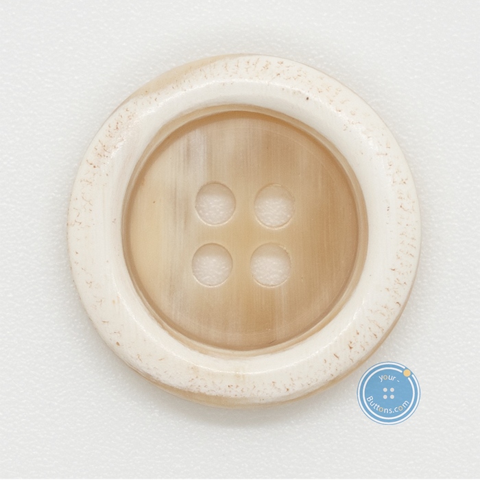 (3 pieces set) 15mm & 20mm Africa Unique 4hole white suit button