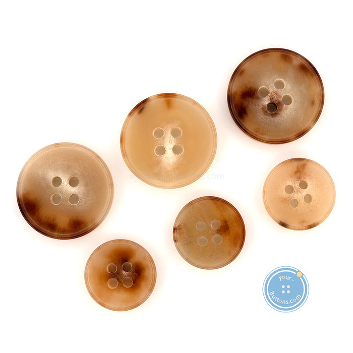 (3 pieces set) 15mm & 20mm Cow Horn Buttons