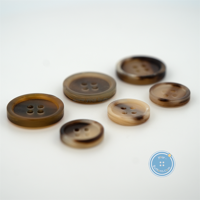 (3 pieces set) 15mm & 20mm Cow Horn Buttons