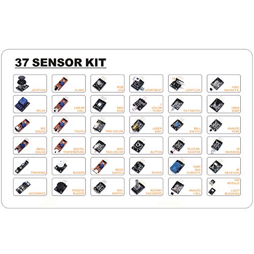 37pcs Sensor Modules Kit Compatible with Arduino Project, Electronic Project, UNO, Mega2560