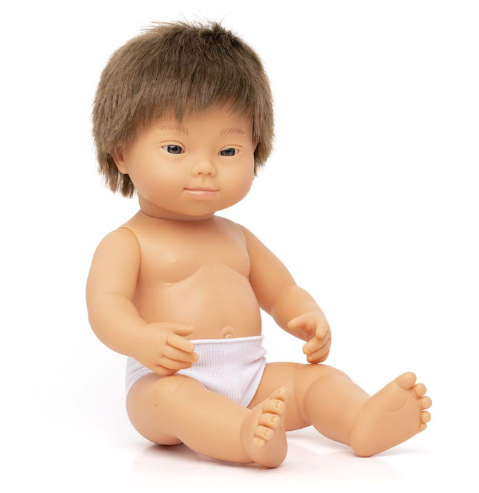 Baby Doll Caucasian Boy with Down Syndrome 15in