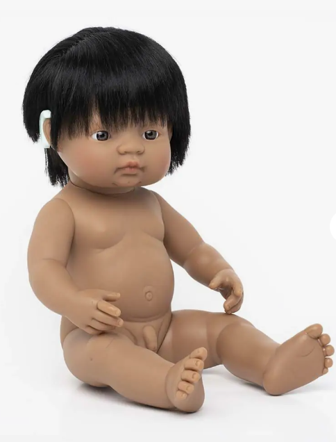 Baby Doll Hispanic Boy with Hearing Aid 15in