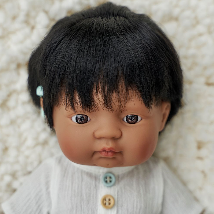 Baby Doll Hispanic Boy with Hearing Aid 15in