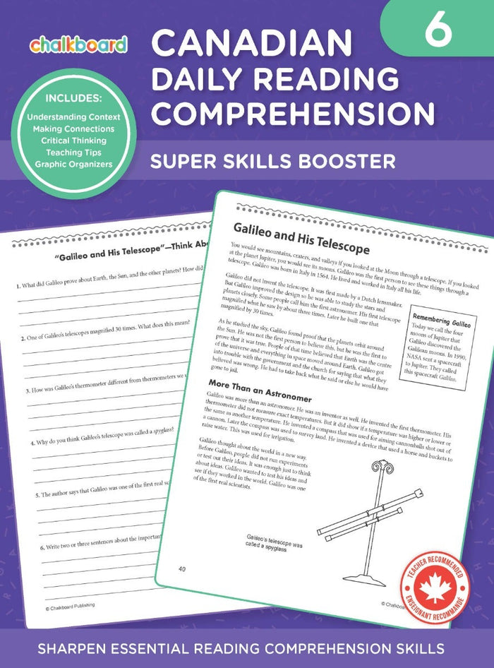 Canadian Daily Reading Comprehension 6 Ebook