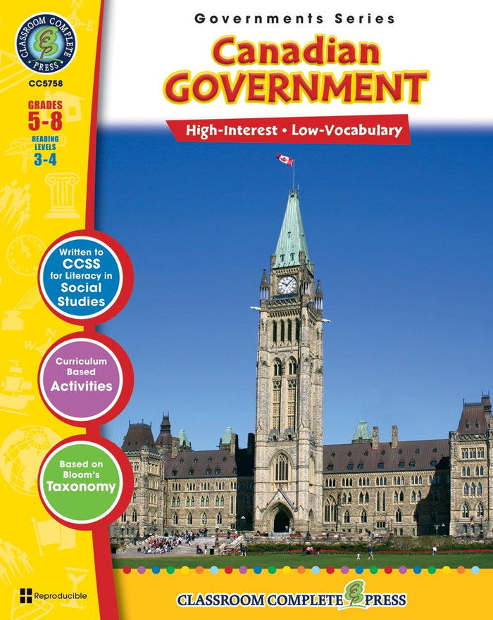 Canadian Government Gr. 5-8 Ebook