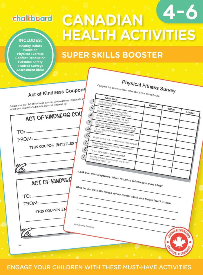 Canadian Health Activities Grades 4-6 Ebook