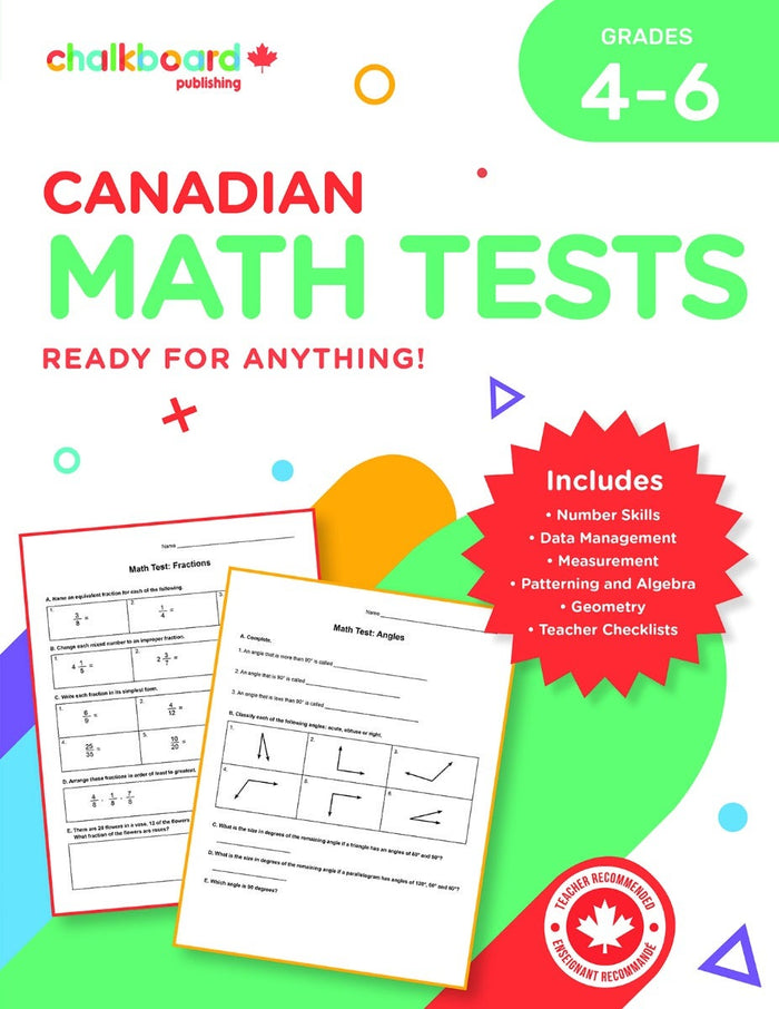 Canadian Math Tests Grades 4-6 Ebook