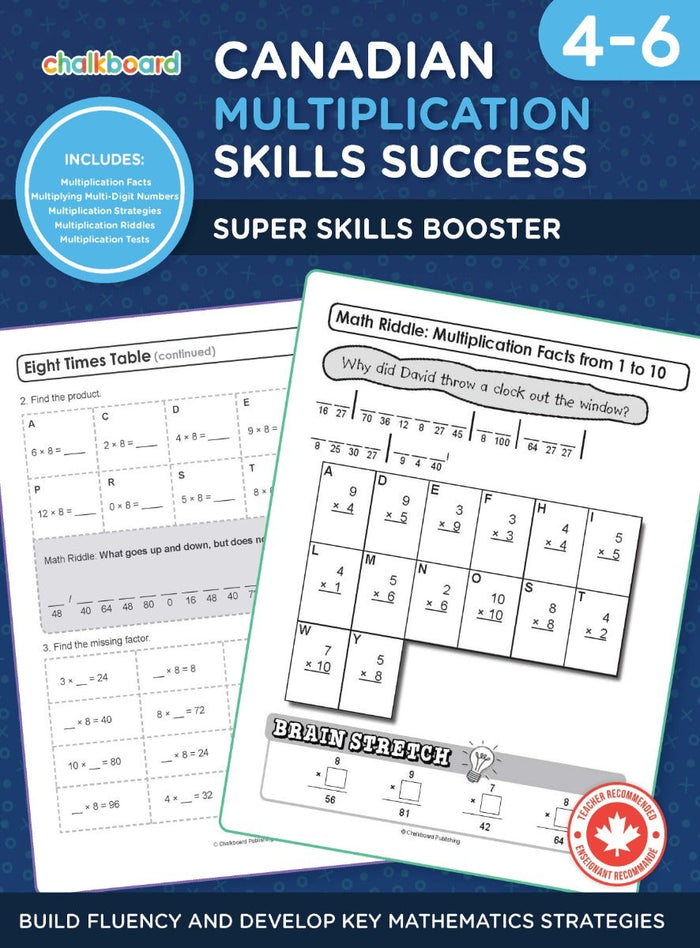 Canadian Multiplication Skills Success 4-6 Ebook