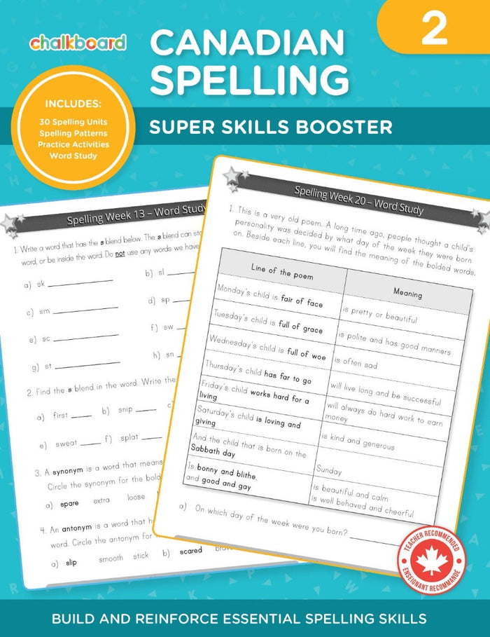 Canadian Spelling Grade 2 Ebook