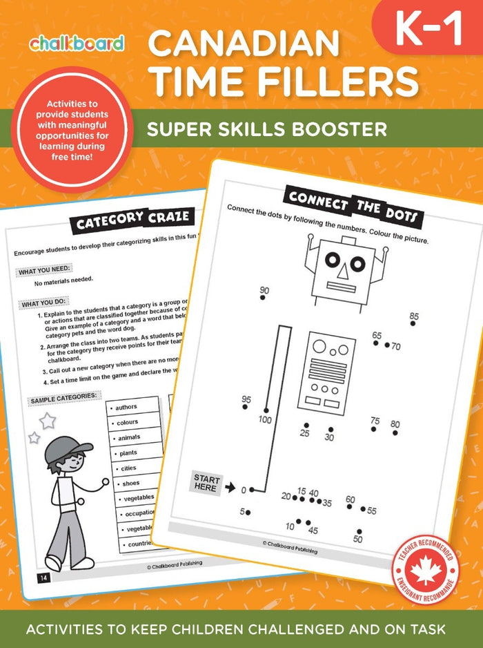 Canadian Time Fillers Grades K-1 Ebook