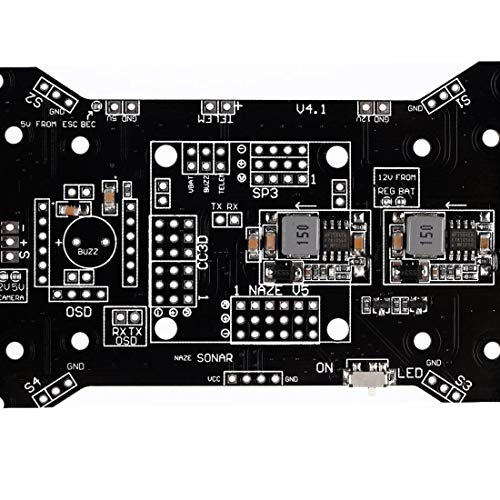 CC3D PDB PCB Power Distribution Board 5/12 BEC Buzzer LED Compatible with QAV250