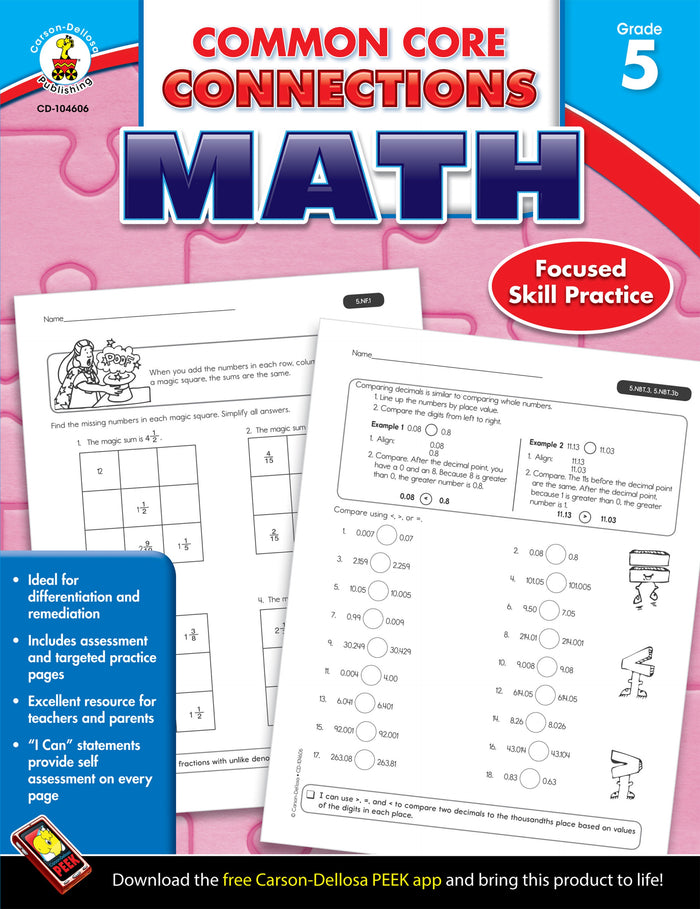 Common Core Connections Math: Grade 5 Ebook