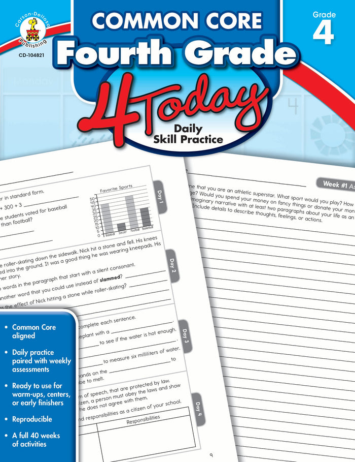 Common Core Fourth Grade 4 Today Grade 4 Ebook