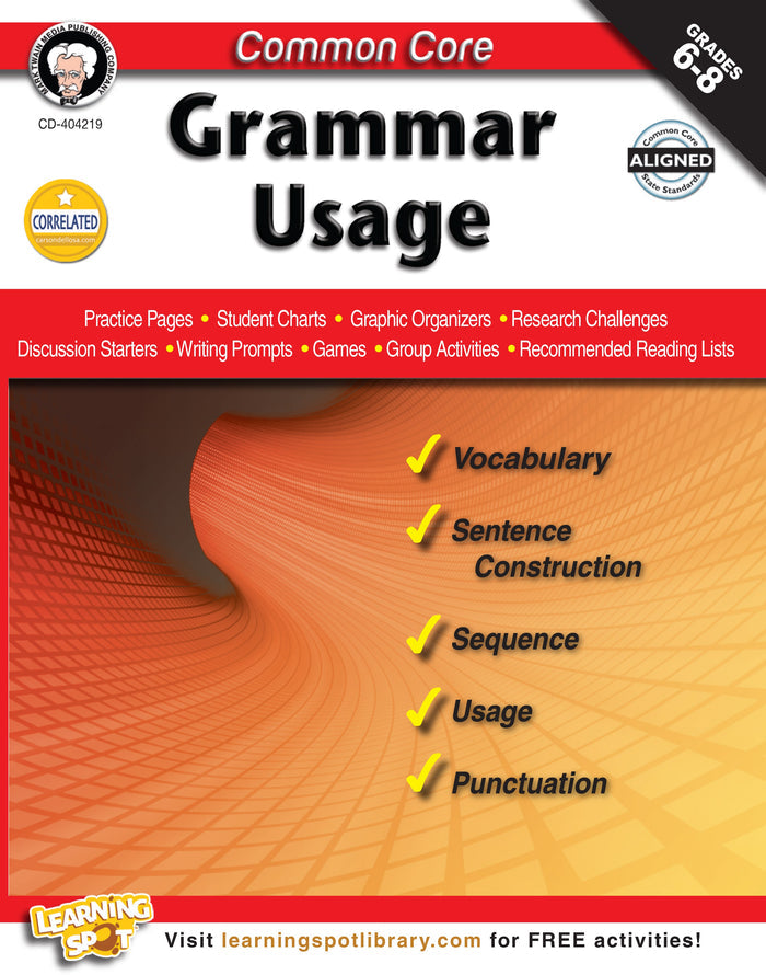 Common Core: Grammar Usage Ebook