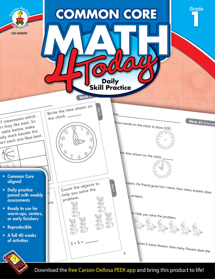 Common Core Math 4 Today Grade 1 Ebook