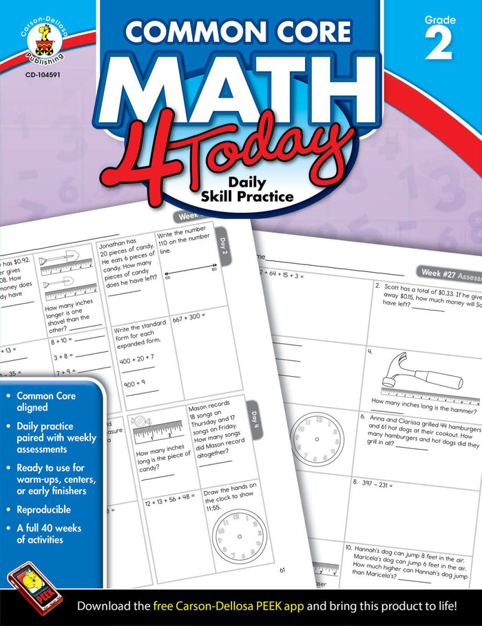 Common Core Math 4 Today Grade 2 Ebook