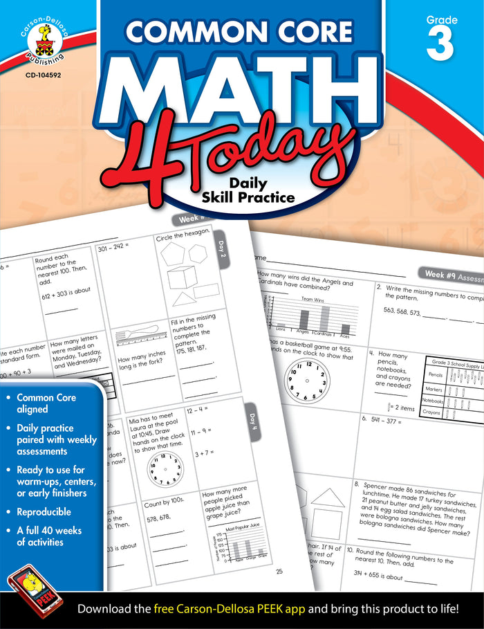 Common Core Math 4 Today Grade 3 Ebook