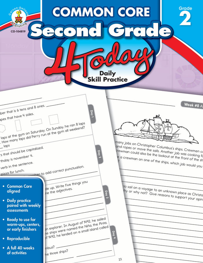 Common Core Second Grade 4 Today Grade 2 Ebook
