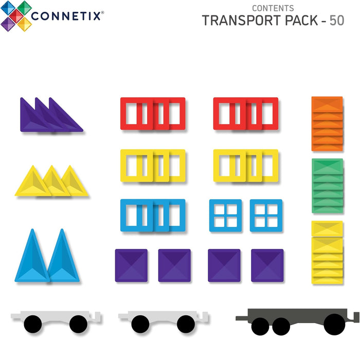Connetix Rainbow Transport Pack 50 pc