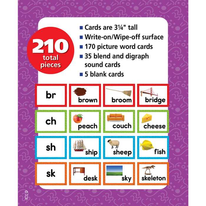 Consonant Blends & Digraphs Pocket Chart Cards
