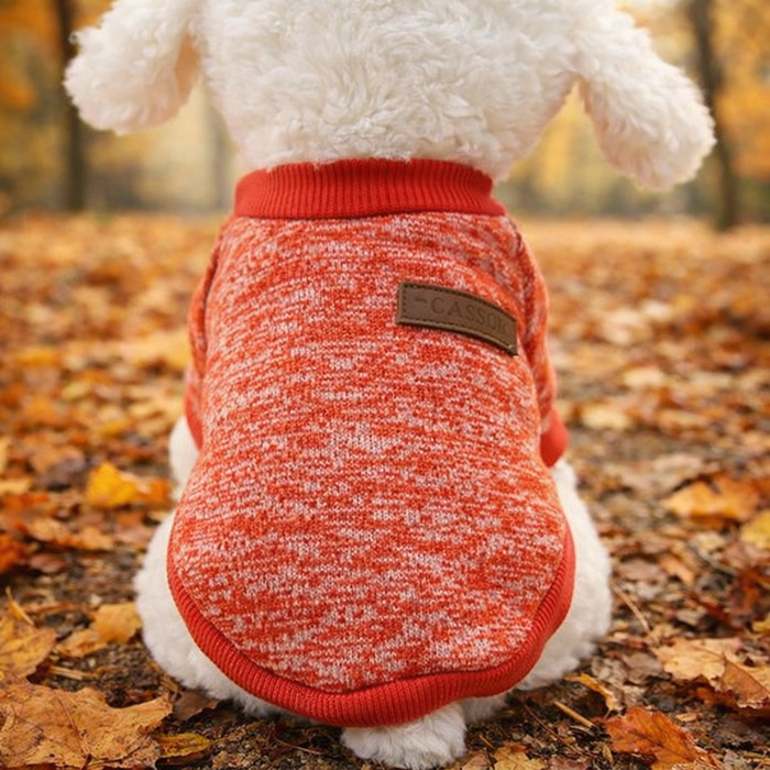 Cozy Knitted Dog Jacket for Winter — product shot