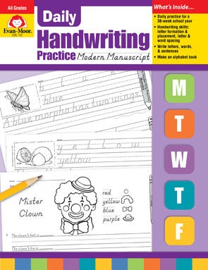 Daily Handwriting Practice Modern Manuscript Ebook