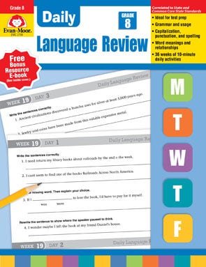 Daily Language ReviewCommon Core Edition Grade 8 Ebook