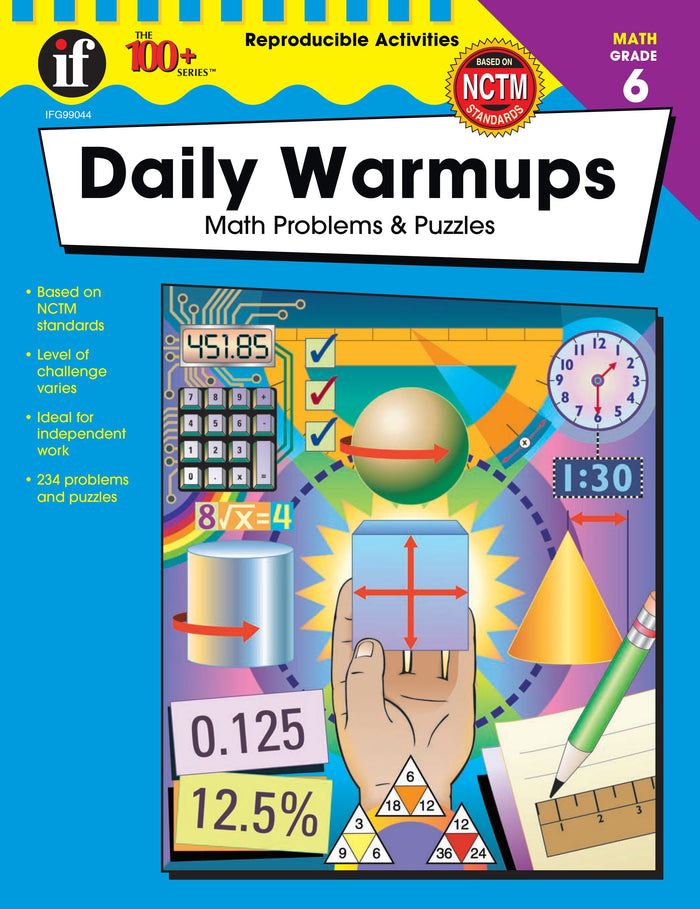 Daily Warmups Math Problems (Grade 6) Ebook