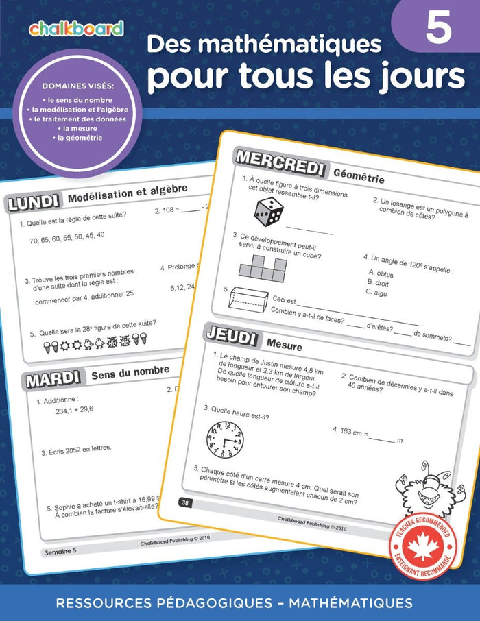 Des Mathematiques Pour Tous Les Jours 5 Ebook
