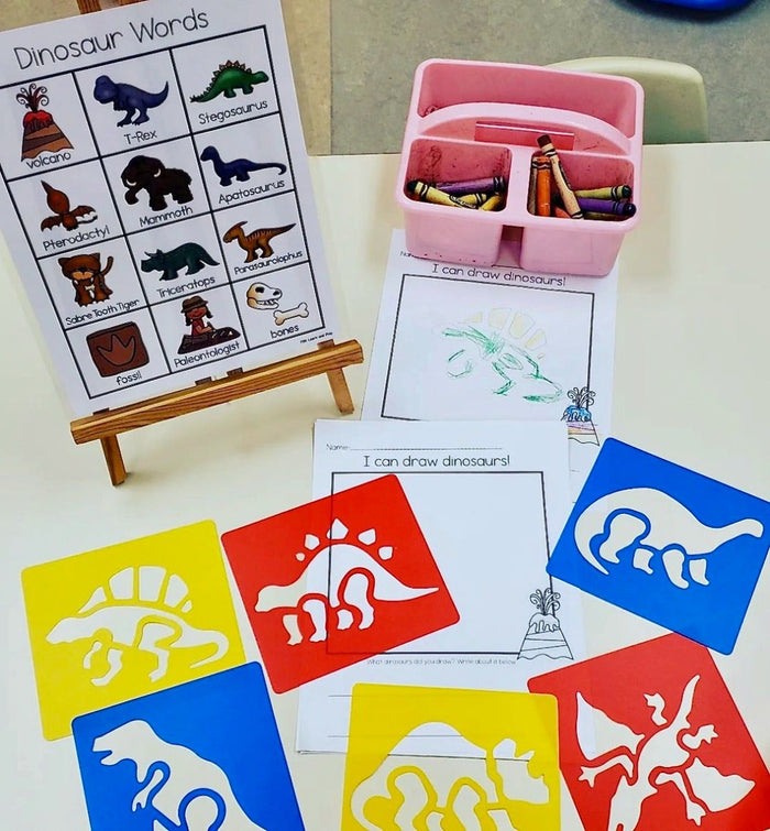 Dinosaurs Stencils Set Of 6