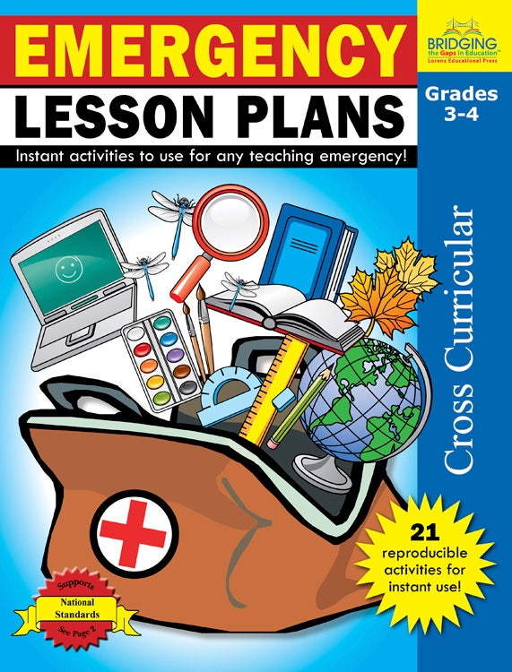 Emergency Lesson Plans - Grades 3-4 Ebook