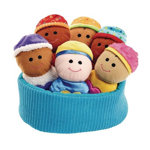 Excellerations Plush Basket of Sensory Babies 7 Pieces