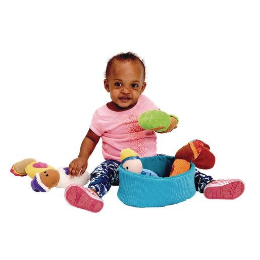 Excellerations Plush Basket of Sensory Babies 7 Pieces