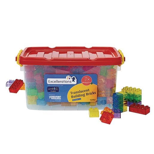 Excellerations Translucent Building Bricks 206 pieces