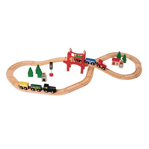 Excellerations Wooden Track & Train Set 40pcs