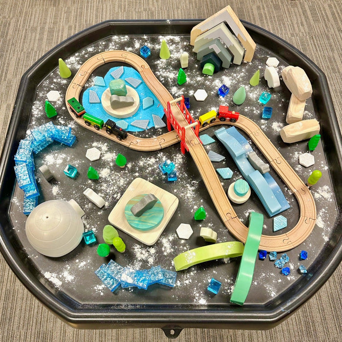 Excellerations Wooden Track & Train Set 40pcs