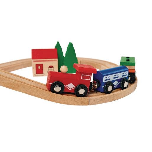Excellerations Wooden Track & Train Set 40pcs