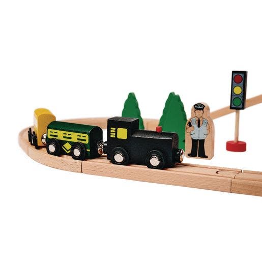 Excellerations Wooden Track & Train Set 40pcs