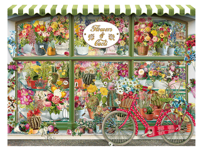 Flowers and Cacti Shop 275 pc Large Piece Puzzle