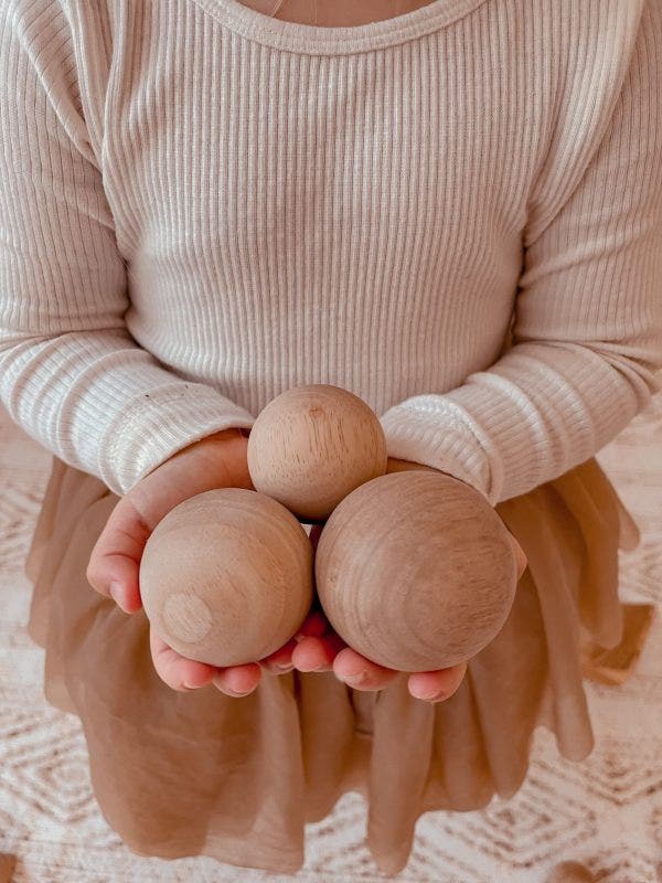 Large Wooden Balls Set