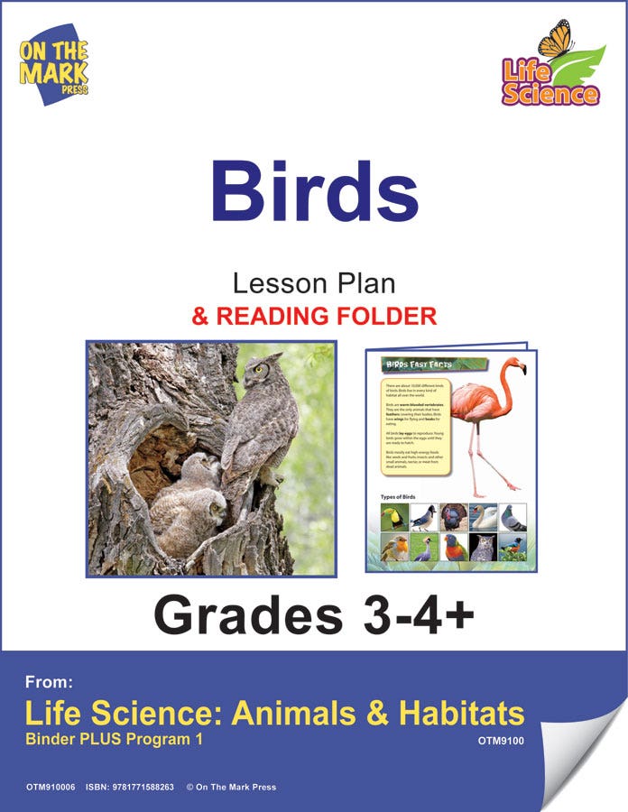 Life Science Animals & Habitats - Birds e-lesson plan Ebook