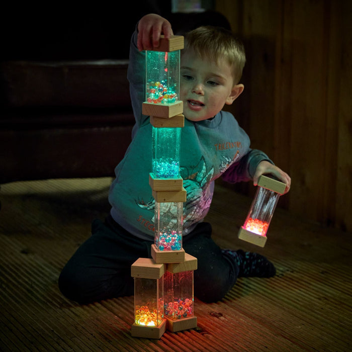 Luminous Wooden Shakers Cuboids 6pk