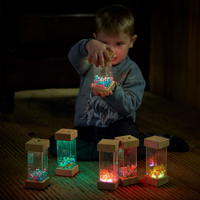 Luminous Wooden Shakers Cuboids 6pk