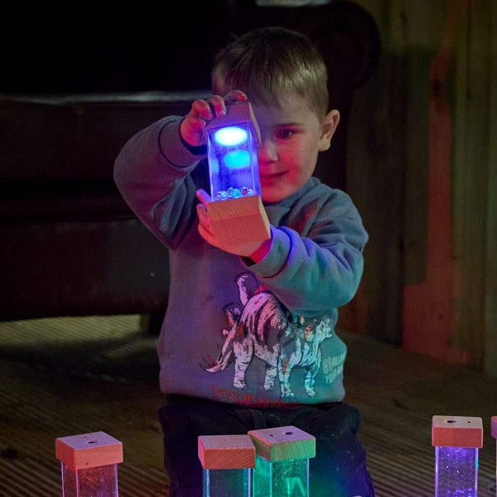 Luminous Wooden Shakers Cuboids 6pk