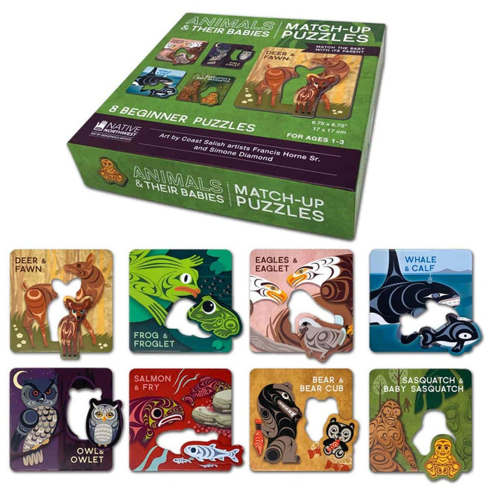 Match-up Puzzles Animals & Their Babies