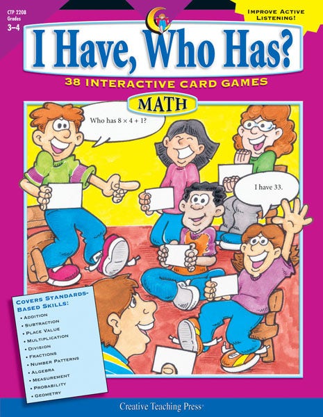 Math Grades 3-4 - I Have Who Has