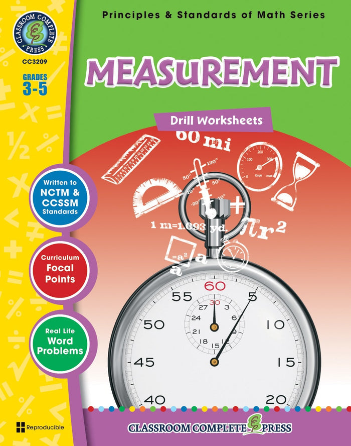 Measurement - Drill Sheets Gr. 3-5 Ebook