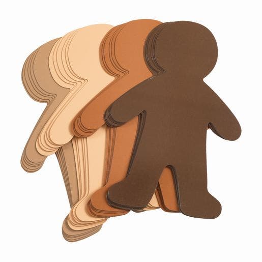 Multicultural Big People Shapes Set of 24